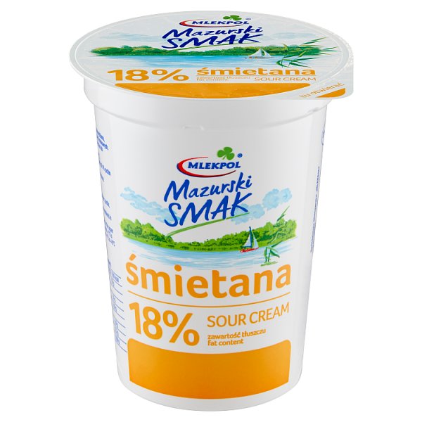 Mlekpol Mazurski Smak Śmietana 18 % 400 g