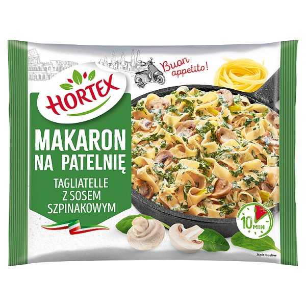 Hortex Makaron na patelnię tagliatelle z sosem szpinakowym 450 g