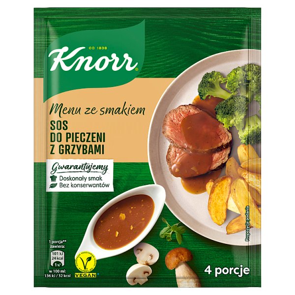 Knorr Menu ze smakiem Sos do pieczeni z grzybami 29 g