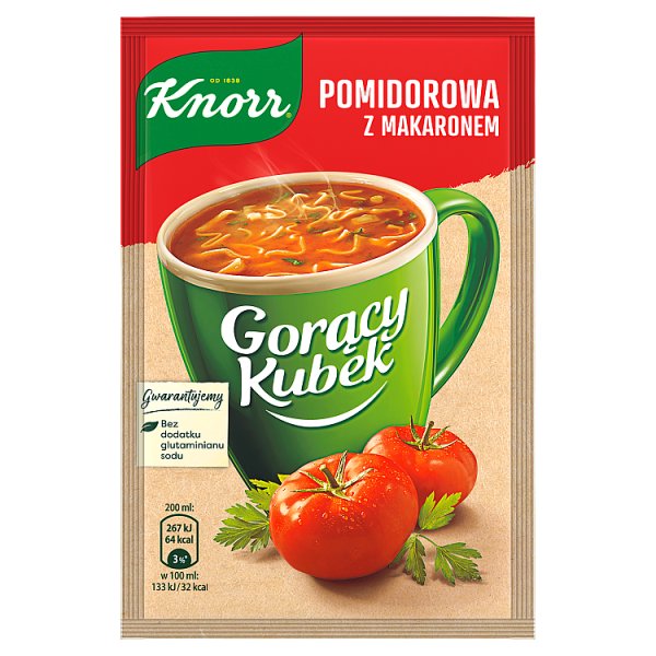 Knorr Gorący Kubek Pomidorowa z makaronem 19 g