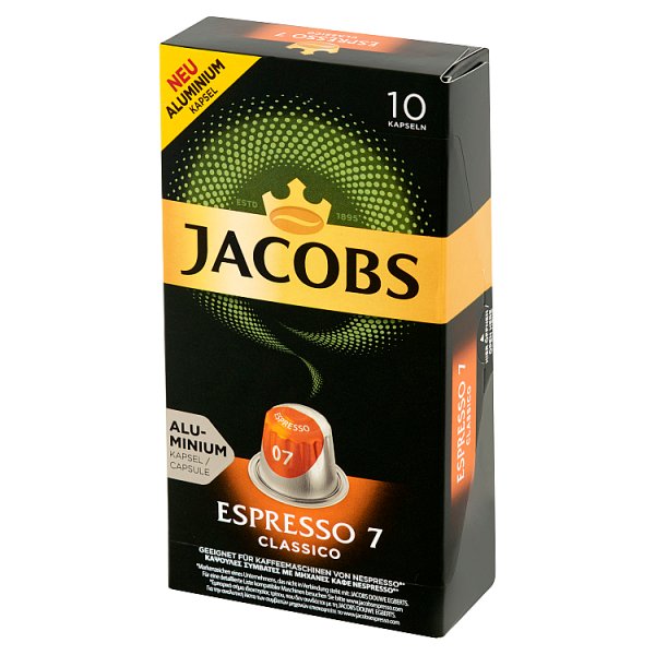 Jacobs Espresso Classico Kawa mielona w kapsułkach 52 g (10 sztuk)