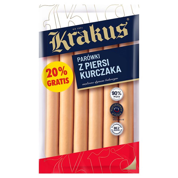 Krakus Parówki z piersi kurczaka  240 g