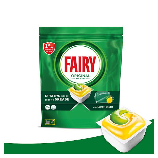 Fairy Original Cytryna Tabletki do zmywarki All In One, 42 kapsułek