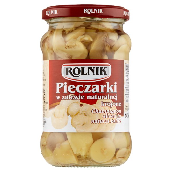 Rolnik Pieczarki w zalewie naturalnej krojone 340 g