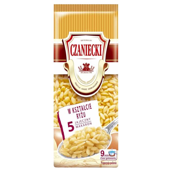 Czaniecki Makaron 5 jajeczny w kształcie ryżu 250 g