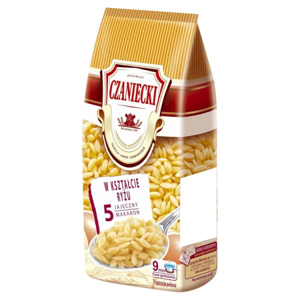 Czaniecki Makaron 5 jajeczny w kształcie ryżu 250 g