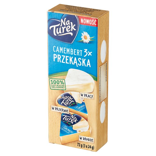 NaTurek Ser pleśniowy camembert naturalny 72 g (3 x 24 g)