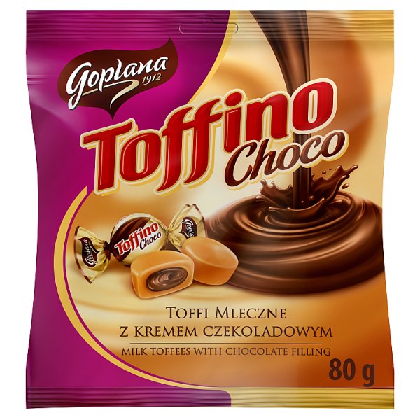 Goplana Toffino Choco Toffi mleczne z kremem czekoladowym 80 g