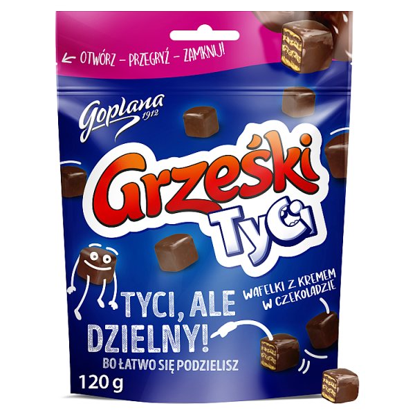 Grześki Tyci Wafelki z kremem w czekoladzie 120 g