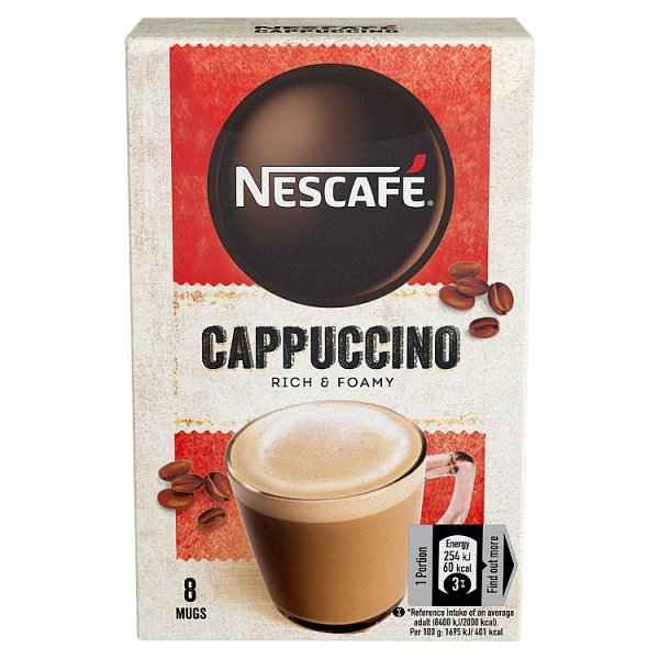 Nescafé Cappucicino Rozpuszczalny napój kawowy 120 g (8 x 15 g)