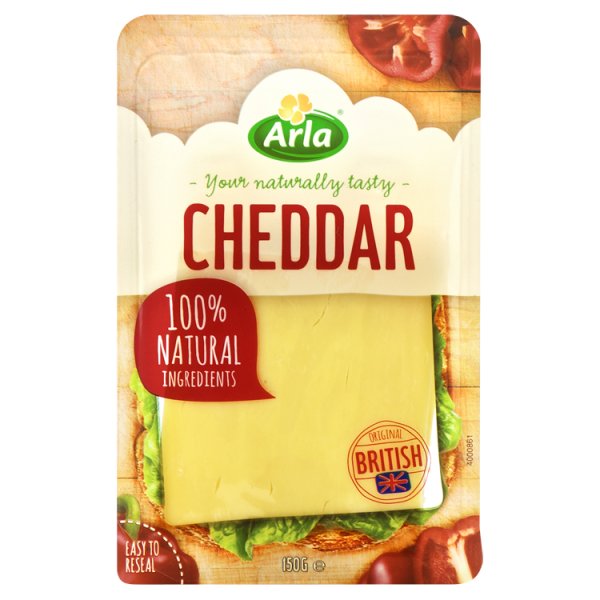 Arla Cheddar Ser w plastrach 150 g