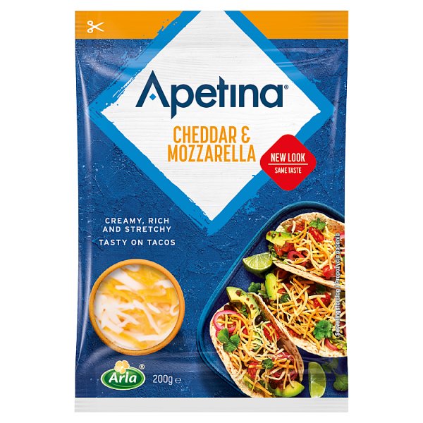 Arla Apetina Ser wiórkowany Cheddar &amp; Mozzarella 200 g