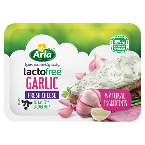 Arla Lactofree Serek kremowy bez laktozy z czosnkiem i przyprawami 150 g