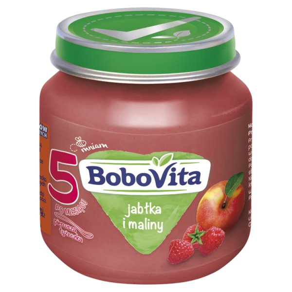 BoboVita Jabłka i maliny po 5 miesiącu 125 g