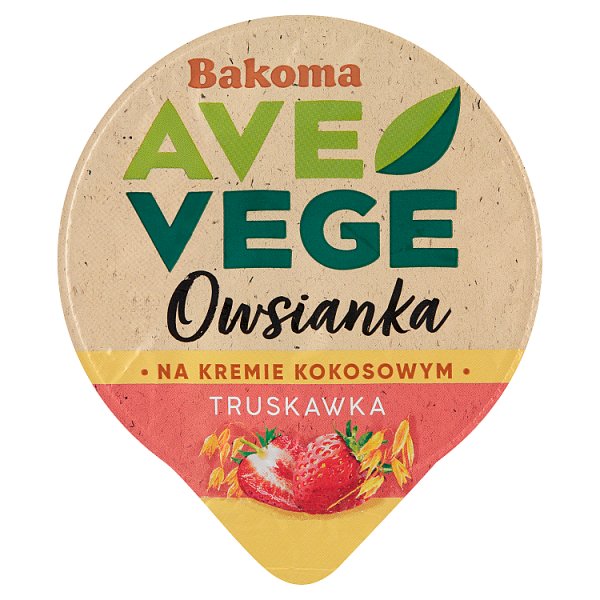 Bakoma Ave Vege Owsianka na kremie kokosowym truskawka 150 g