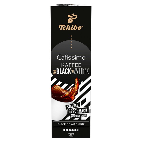 Tchibo Cafissimo For Black´n White Kawa palona mielona w kapsułkach 75 g (10 x 7,5 g)