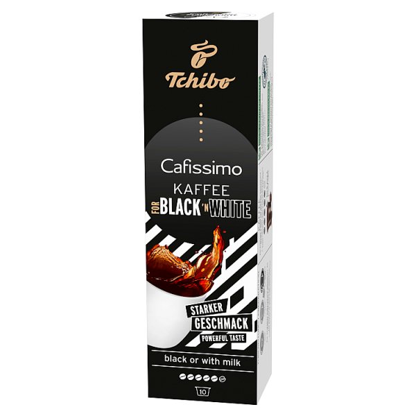 Tchibo Cafissimo For Black´n White Kawa palona mielona w kapsułkach 75 g (10 x 7,5 g)