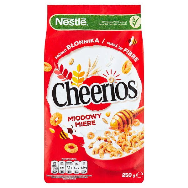 Nestlé Cheerios Miodowy Płatki śniadaniowe 250 g