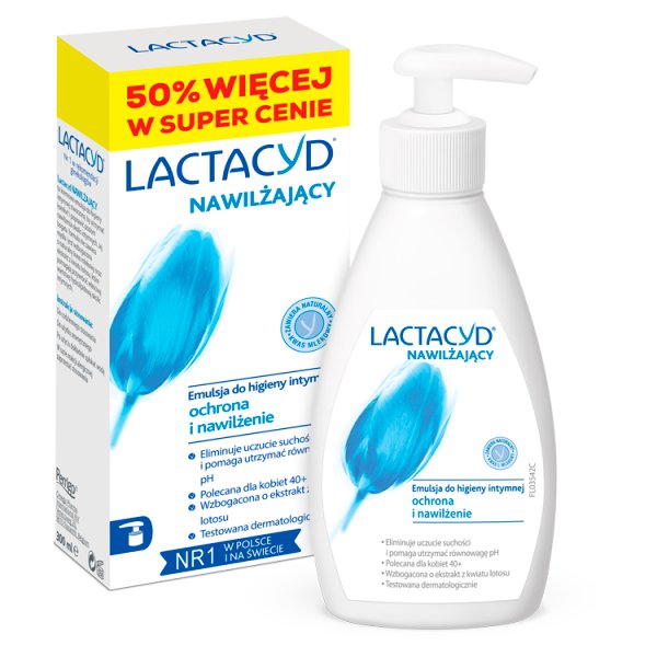 Lactacyd Nawilżający Emulsja do higieny intymnej 300 ml