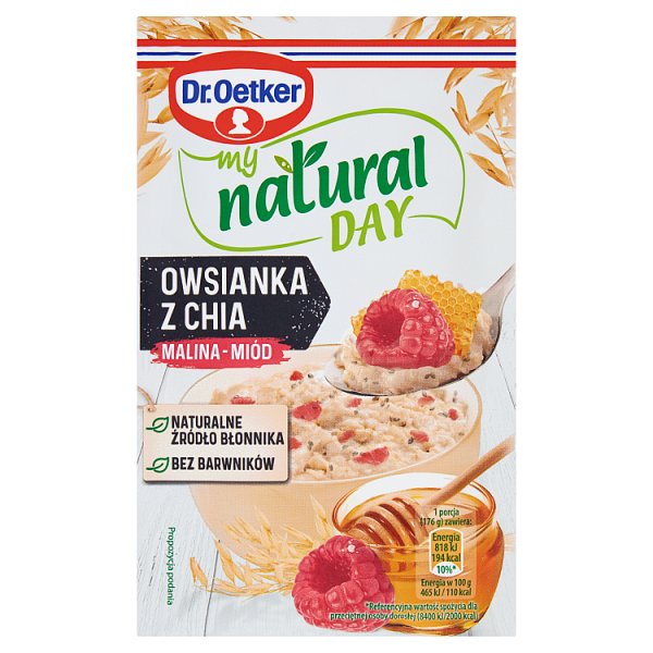 Dr. Oetker My Natural Day Owsianka z chia malina-miód 51 g