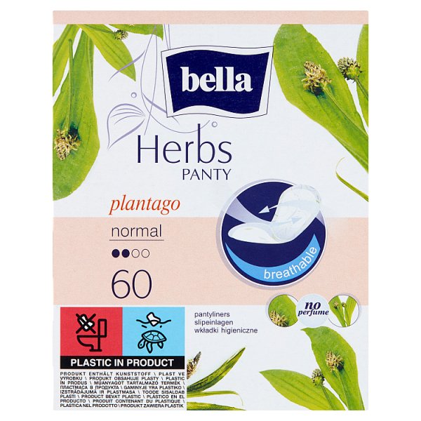 Bella Herbs Panty Plantago Normal Wkładki higieniczne 60 sztuk