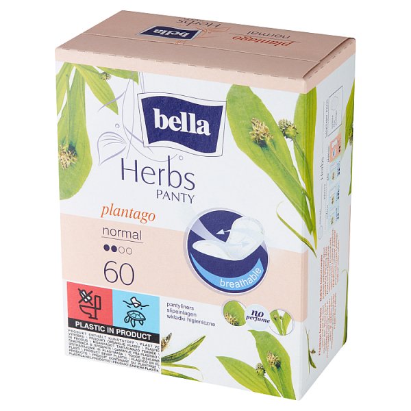 Bella Herbs Panty Plantago Normal Wkładki higieniczne 60 sztuk