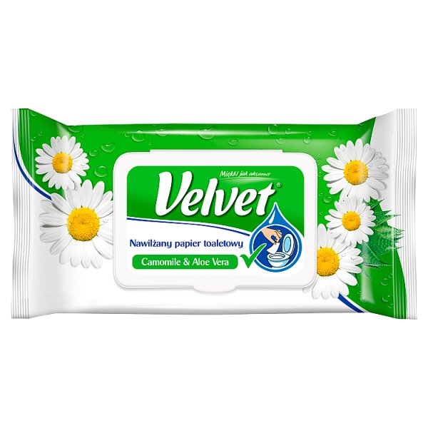 Velvet Camomile &amp; Aloe Vera Nawilżany papier toaletowy 42 sztuki