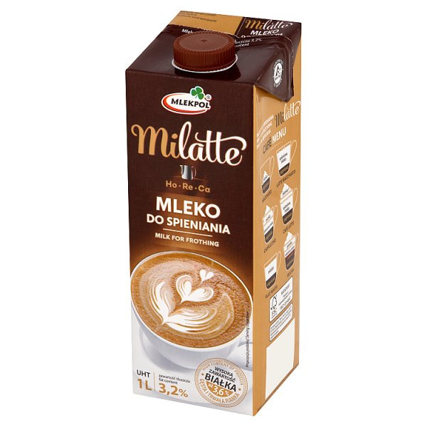 Mlekpol Milatte Mleko do spienienia 3,2% 1 l