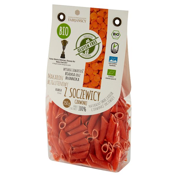 Makaron bezglutenowy z soczewicy czerwonej rurka 250 g