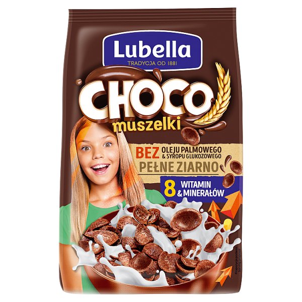 Lubella Choco muszelki Zbożowe muszelki o smaku czekoladowym 250 g
