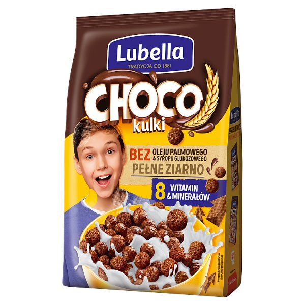 Lubella Choco kulki Zbożowe kulki o smaku czekoladowym 500 g