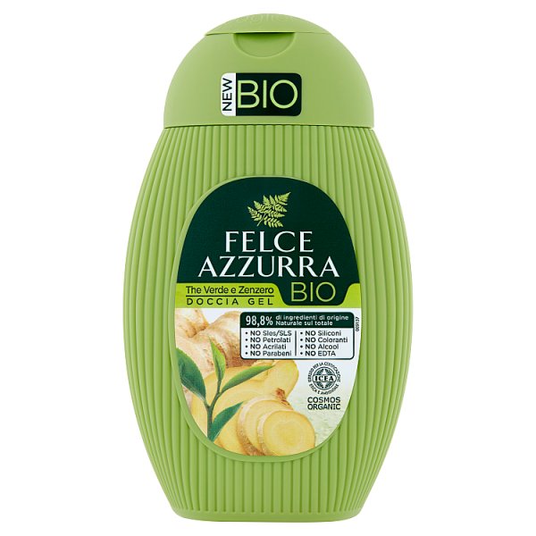 Felce Azzurra Bio Żel pod prysznic 2 w 1 o zapachu zielonej herbaty i imbiru 250 ml