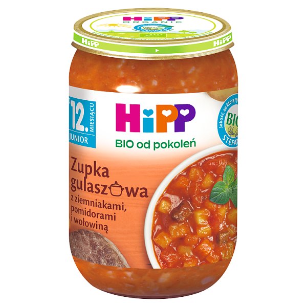 HiPP BIO Junior Zupka gulaszowa z ziemniakami pomidorami i wołowiną po 12. miesiącu 250 g