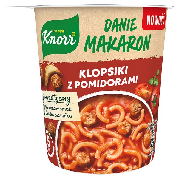 Knorr Danie makaron klopsiki z pomidorami 63 g