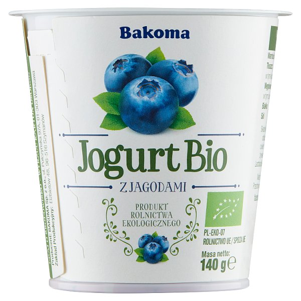Bakoma Jogurt Bio z jagodami 140 g