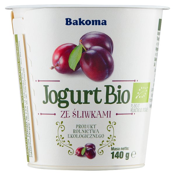 Bakoma Jogurt Bio ze śliwkami 140 g