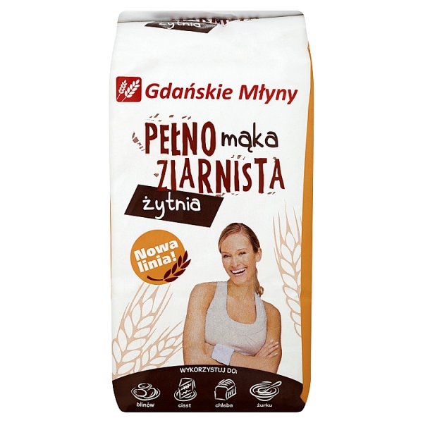 Gdańskie Młyny Mąka pełnoziarnista żytnia 1 kg