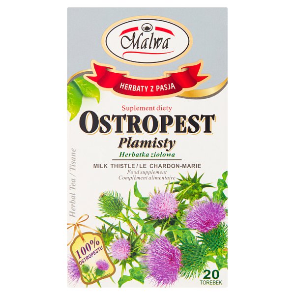 Malwa Suplement diety herbatka ziołowa ostropest plamisty 40 g (20 x 2 g)