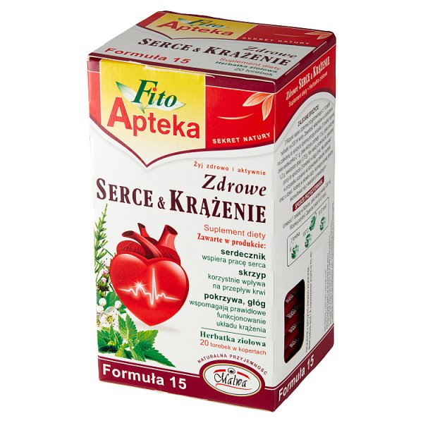 Fito Apteka Suplement diety herbatka ziołowa zdrowe serce &amp; krążenie 40 g (20 x 2 g)