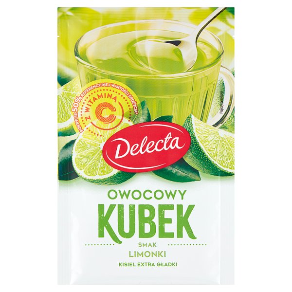 Delecta Owocowy kubek Kisiel smak limonki 30 g