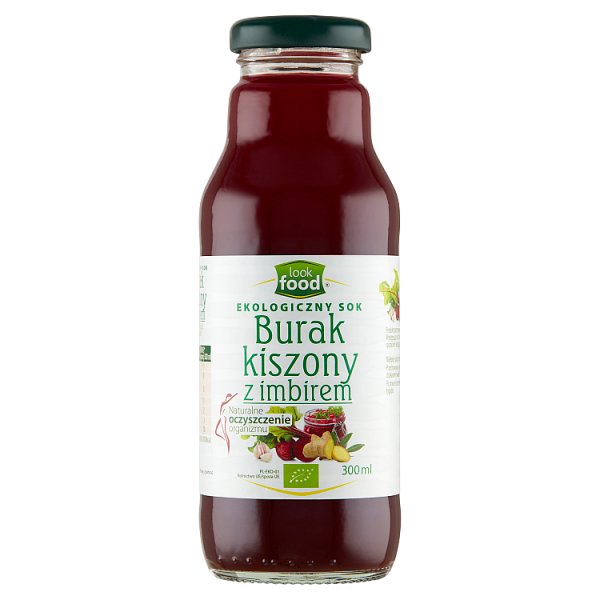 Look Food Ekologiczny sok burak kiszony z imbirem 300 ml