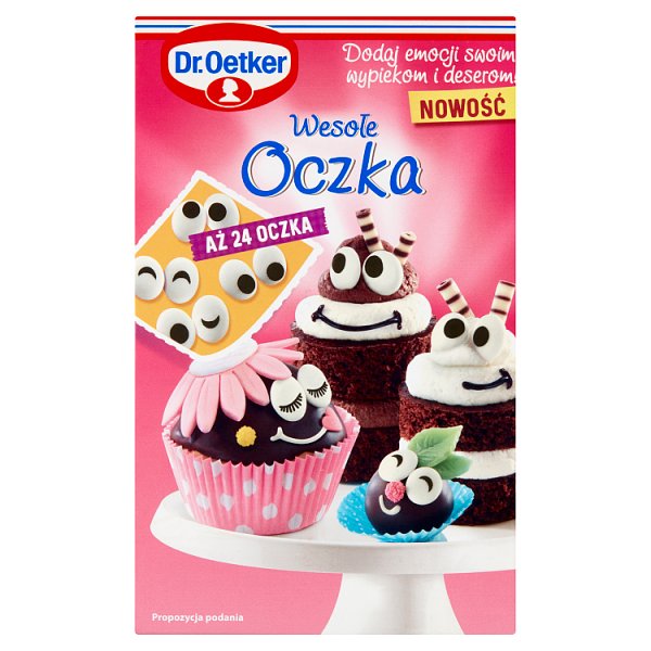 Dr. Oetker Dekoracje cukrowe wesołe oczka 10 g (24 sztuki)