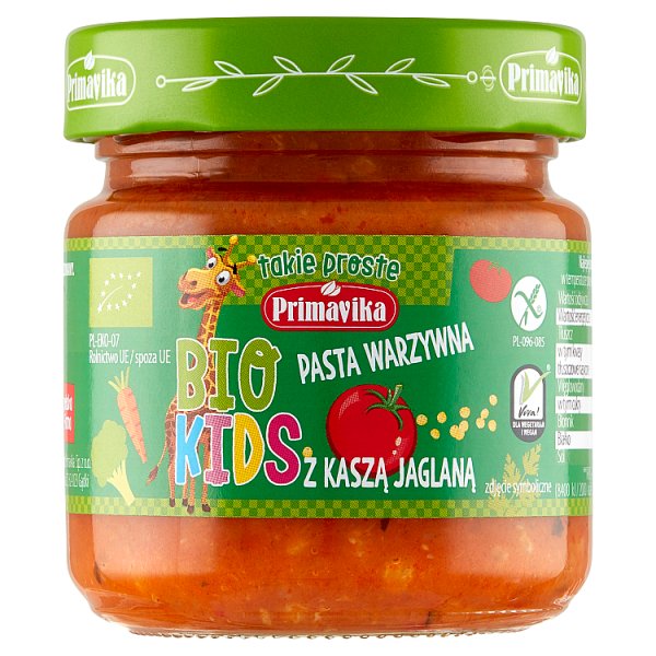 Primavika Bio Kids Pasta warzywna z kaszą jaglaną 160 g