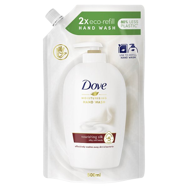 Dove Nourishing Silk Pielęgnujące mydło w płynie zapas 500 ml