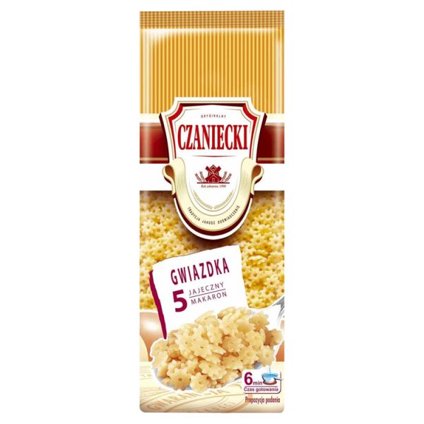 Czaniecki Makaron 5 jajeczny gwiazdka 250 g