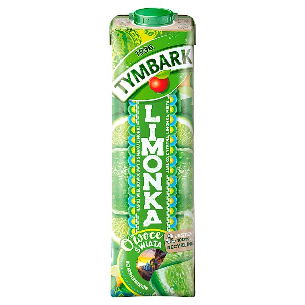 Tymbark Owoce Świata Napój wieloowocowy limonka 1 l