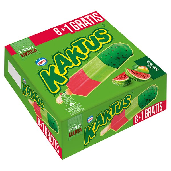 Kaktus Sorbet arbuzowy i sorbet jabłkowy 405 ml (9 sztuk)