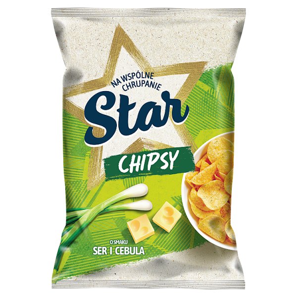 Star Chipsy o smaku ser i cebula 130 g