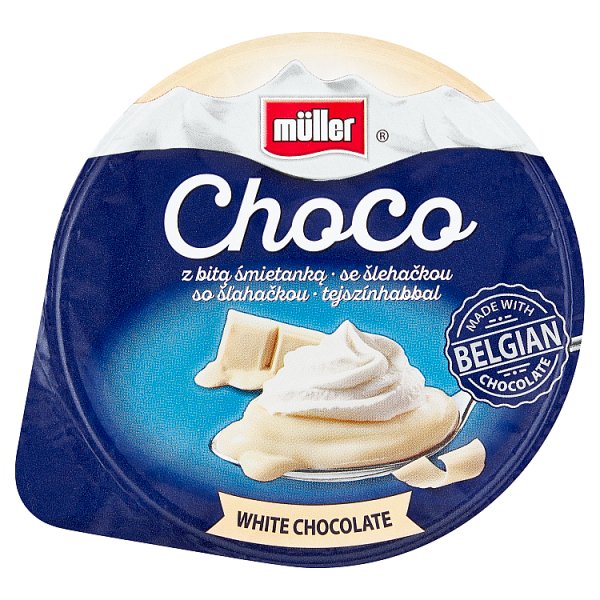 Müller Choco Deser z białą czekoladą z bitą śmietanką 135 g