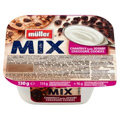Müller Mix Jogurt z kulkami zbożowymi oblanymi czekoladą 130 g